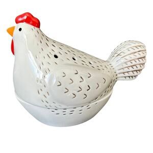 Scentsy chicken Roost ceramic hen candle wax warmer electric farmhouse TESTED